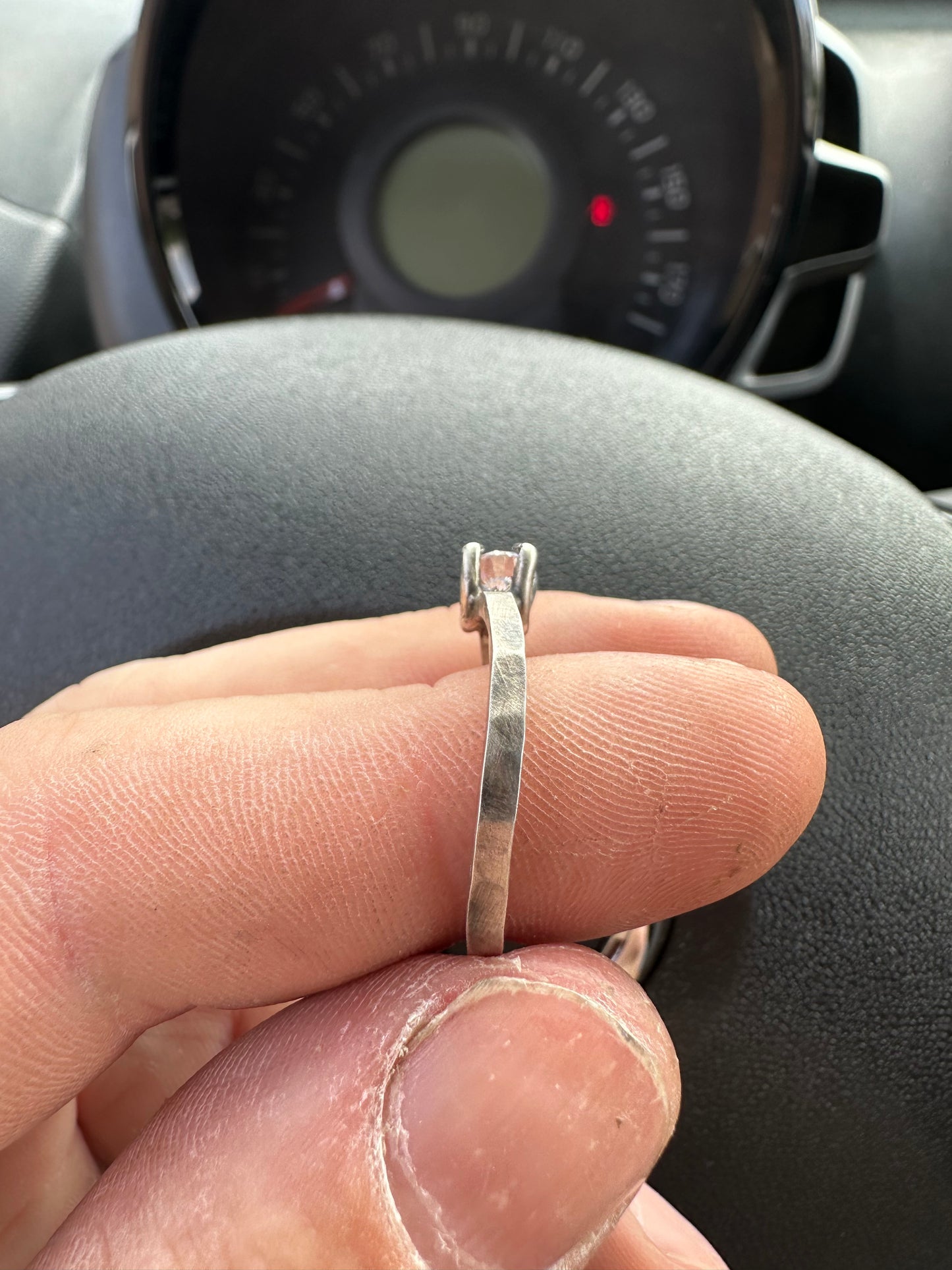 Damaged ring with stone